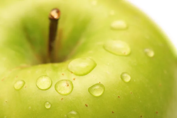 Manzana verde fresca macro foto —  Fotos de Stock