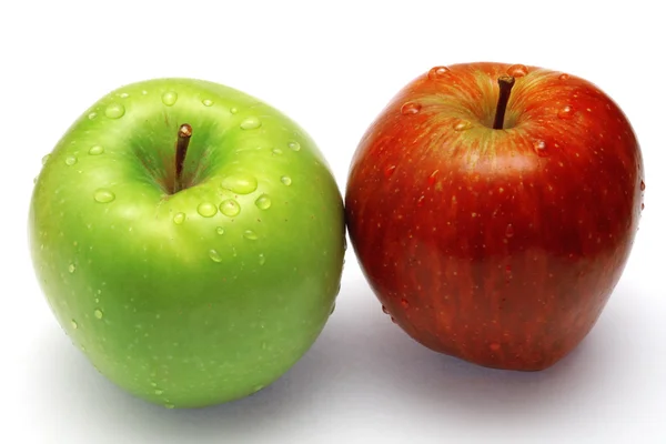 Свіже зелене яблуко макро фото — стокове фото