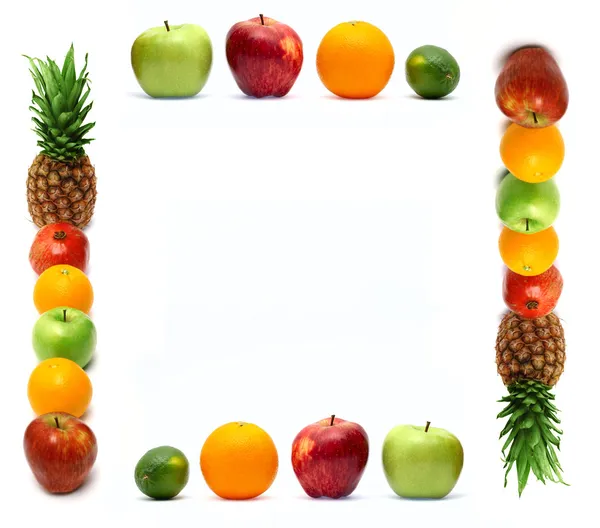 Рамка из свежих фруктов — стоковое фото