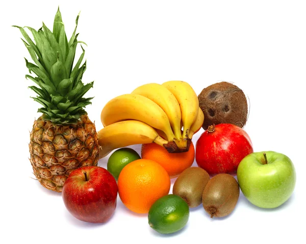 Grupo de frutos frescos maduros — Fotografia de Stock
