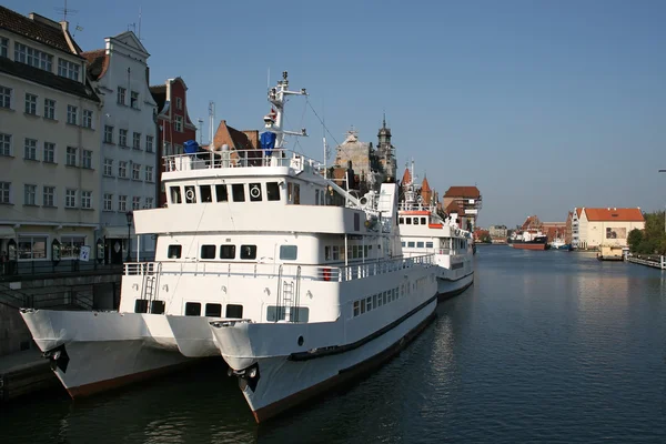 stock image Ship moored in a european port