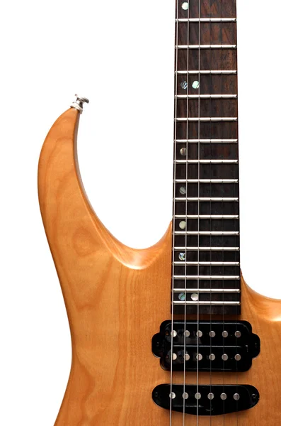 Arce tonificado guitarra eléctrica primer plano — Foto de Stock