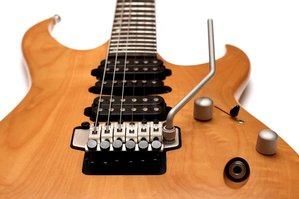 Guitarra eléctrica cuerpo primer plano —  Fotos de Stock