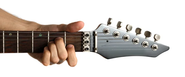 Playing an electric guitar — Stock Photo, Image