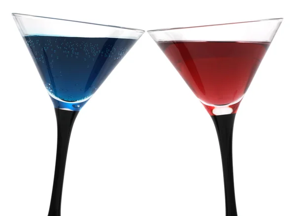 Cocktail glasses isoalted on white — Stock Photo, Image