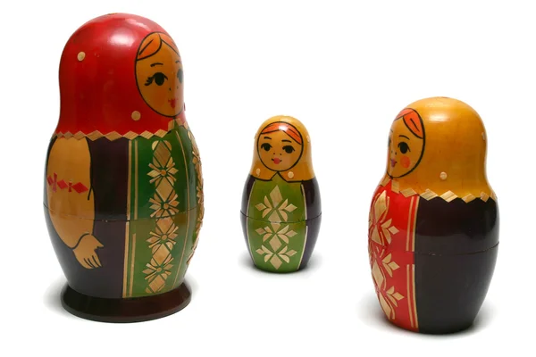Drei russische Puppen — Stockfoto