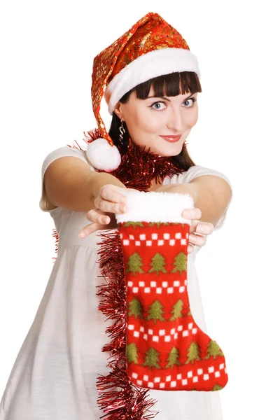 Menina de Natal bonito — Fotografia de Stock