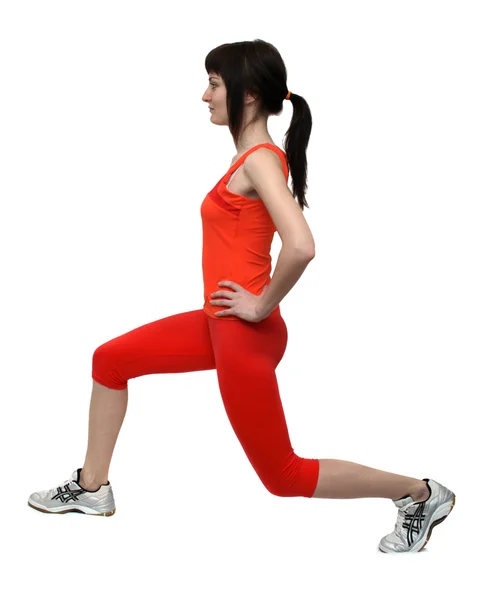 Mulher fazendo exercícios — Fotografia de Stock