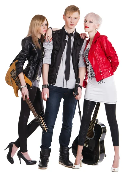 Banda de rock adolescente — Fotografia de Stock