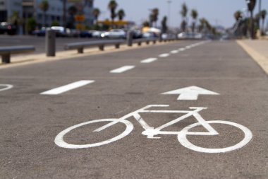 Bicycle road sign clipart