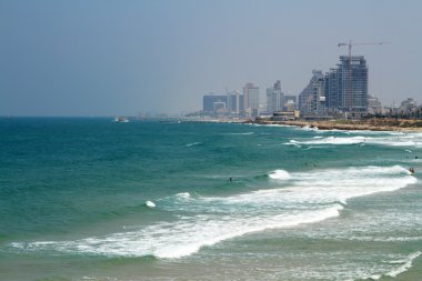 Sea panorama of Tel-Aviv, Israel clipart