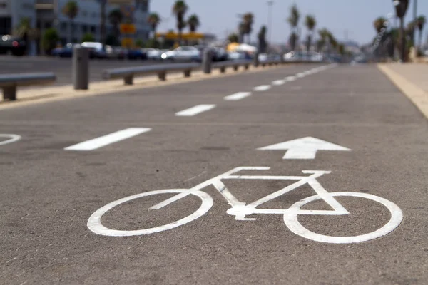 Bisiklet yol işareti Stok Fotoğraf