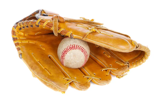 Baseball míček a mit — Stock fotografie