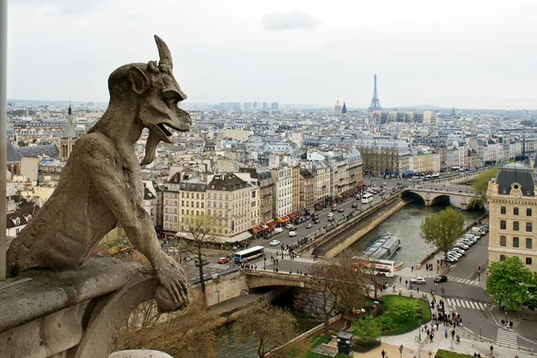 Notre Dame de Paris: chimärer — Stockfoto