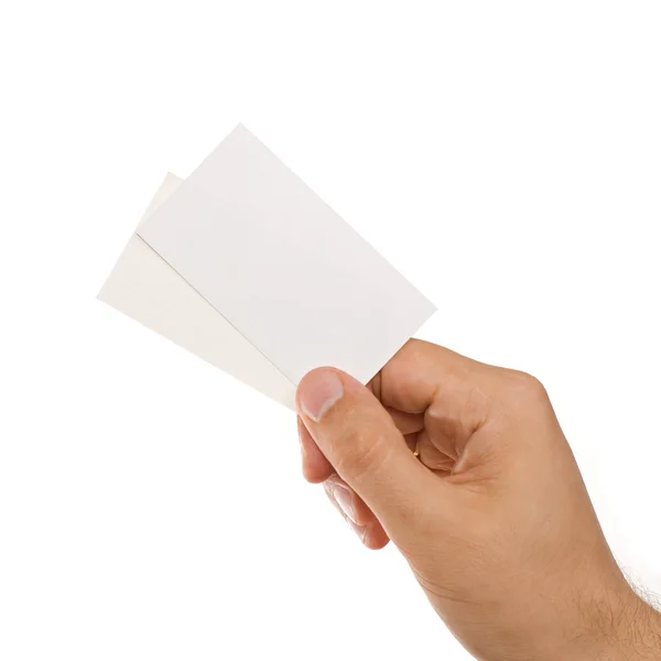 stock image Hand and business cards