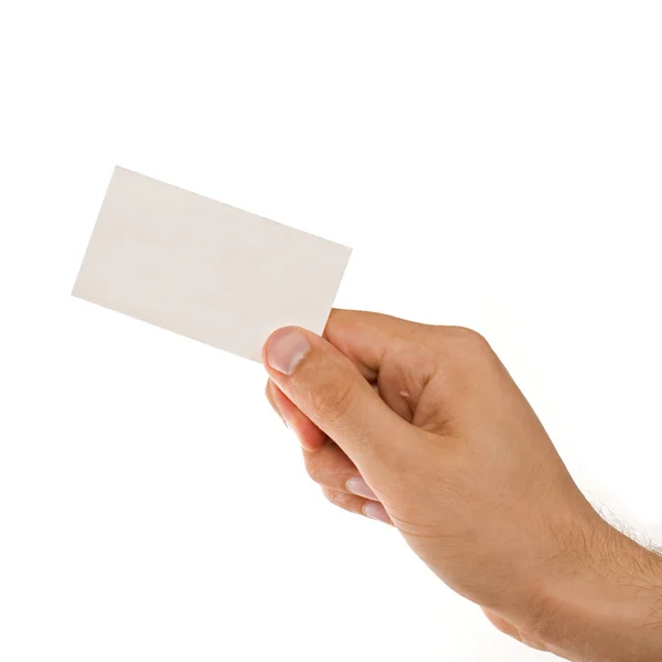 stock image Hand and business card