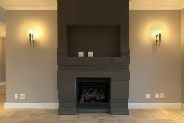 Interior - fireplace — Stock Photo, Image