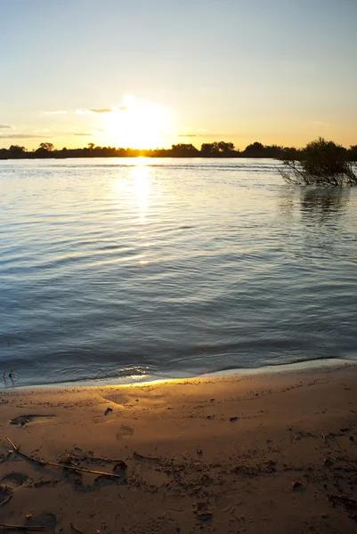 Río Zambezi al atardecer — Foto de Stock