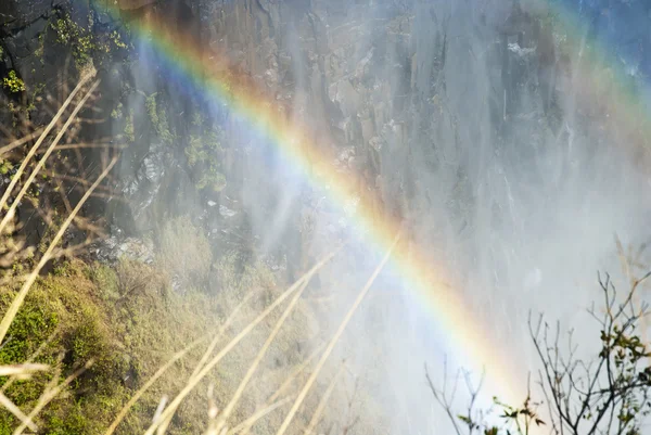 Victoria falls s Dvojitá duha — Stock fotografie