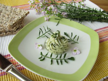 Herbs butter with Cuckoo Flower clipart