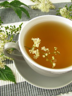 Tea with meadowsweet clipart