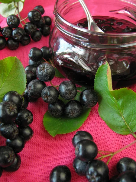 Μαύρο chokeberry μαρμελάδα — Φωτογραφία Αρχείου