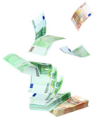 Euro banknotes clipart