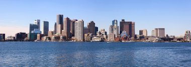 Boston skyline panorama clipart