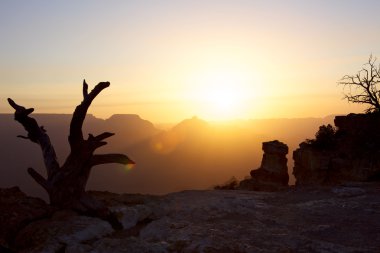 Grand Canyon at sunrise clipart