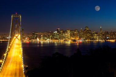 San Francisco at night clipart
