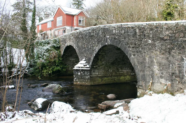 Ponte em Badgers Holt Dartmoor — Fotografia de Stock