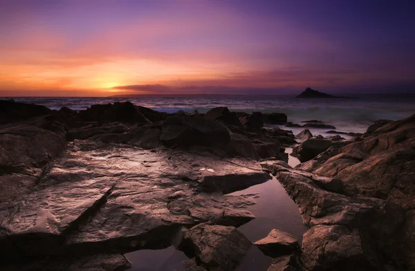 Sunset in mounts bay — Stock Photo, Image