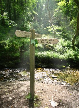 St Nectans Glen sign. clipart