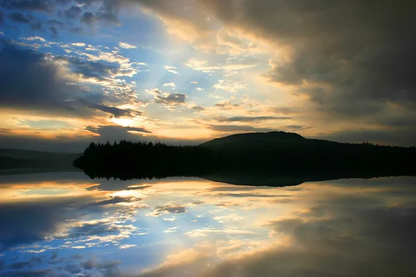 stock image Burrator reflection