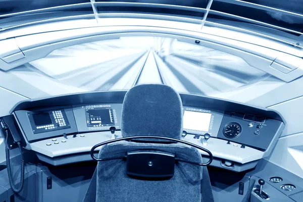 Cockpiten på moderna tåg — Stockfoto