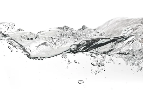 Água isolada sobre fundo branco — Fotografia de Stock