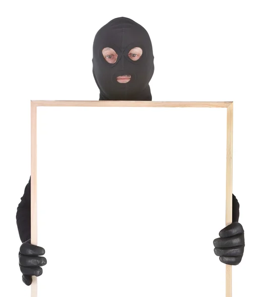 Bandit with hollowframe — Stock Photo, Image