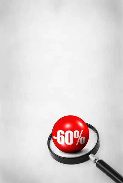 Försäljning koncept med 3d boll — Stockfoto