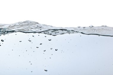 Air bubbles in water isolated on white clipart