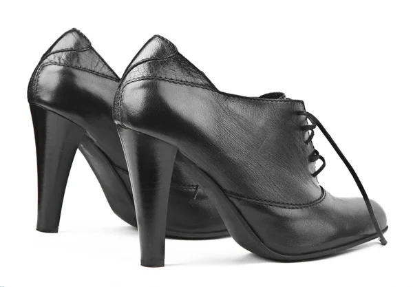 Svarta kvinnliga skor — Stockfoto