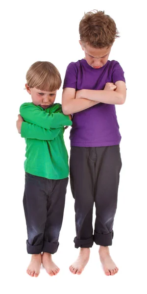 Zwei sehr wütende Jungen — Stockfoto
