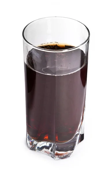 Cola sklo na bílém pozadí — Stock fotografie