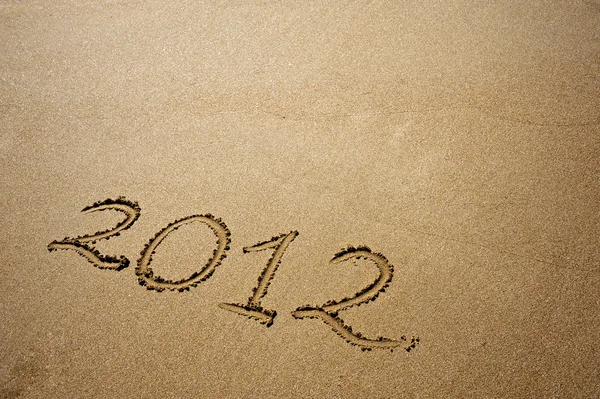 2012 on sand — Stock Photo, Image