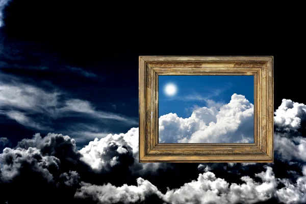 stock image Cloudy sky with frame