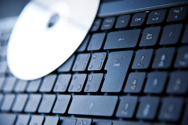 Keyboard with CD — Stock Photo, Image