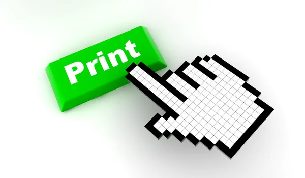 커서 인쇄 — 스톡 사진