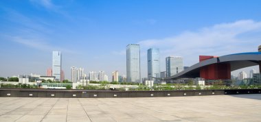 Panoramic view of shenzhen city clipart