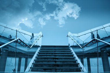 Stairs under the sky clipart