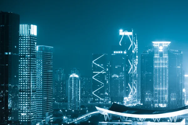 Nachtszene der Stadt Shenzhen — Stockfoto