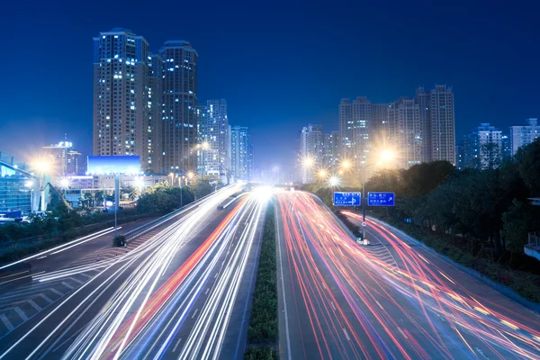 Urban transport at night — Stock Photo, Image